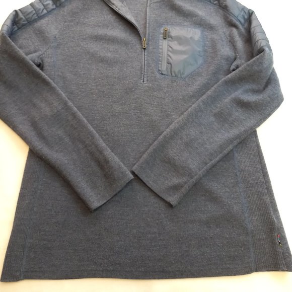 Smartwool Blue Half Zip Sweater (L) - Picture 9 of 10